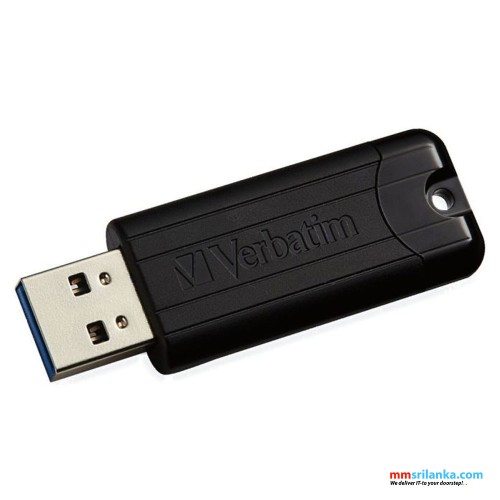 VERBATIM 64GB PinStripe USB 3.2 Gen 1 Flash Drive (3Y)